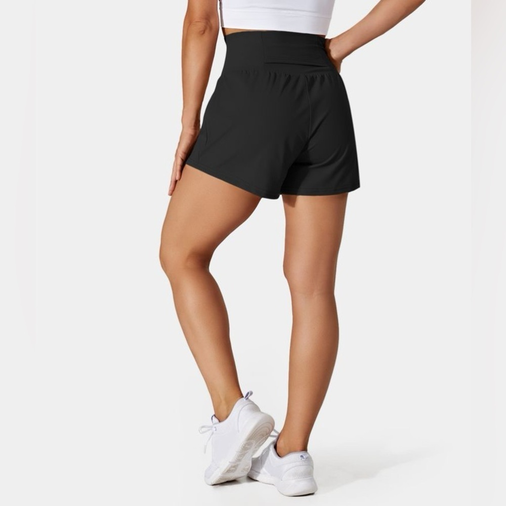 Halara Black High-Waist Women's Active Shorts - Picture 2 of 13